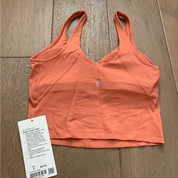 NWT Lululemon Align Crop Tank Rustic Coral size 6 - Picture 3 of 6